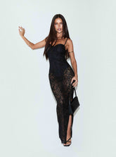 Yvanna Lace Maxi Dress Black