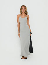 Chelsae Halter Maxi Dress Gray Marle