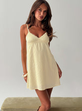 Lunya Mini Dress Lemon