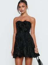 Loulani Strapless Mini Dress Black