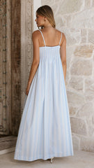 Pippa Maxi Dress - Blue Stripe