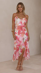 Skyla Maxi Dress - Pink Floral