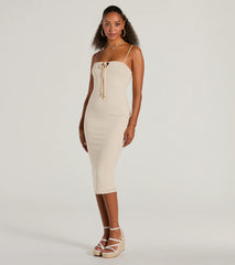Effortless Blis Sleeveless Bodycon Knit Midi Dress