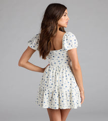 Cute And Sunny Floral Skater Dress