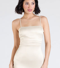 Toast To Forever Bodycon Satin Mini Dress