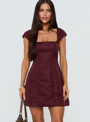 Mariza Mini Dress Wine