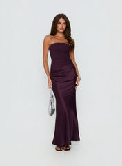 Lulita Strapless Maxi Dress Plum