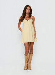 Lunya Mini Dress Lemon