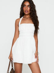Scarlytte Halter Mini Dress White