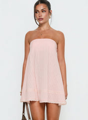Gypsea Strapless Swing Mini Dress Light Pink