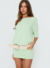 Ashlinn Off Shoulder Drapey Mini Dress Jelly Mint