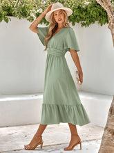 SWEETEST ONE POPPIES SHORT SLEEVE MAXI DRESS - SAGE