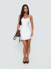 Serabelle Lace Mini Dress White