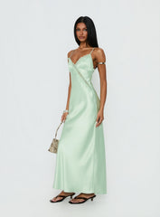 Madelene Lace V Neck Maxi Dress Jelly Mint