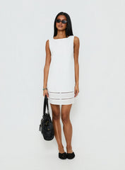 Haily Babydoll Mini Dress White