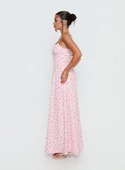Members Only Maxi Dress Soft Pink Floral
