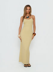 Be The One Beaded Low Back Maxi Dress Sage Green