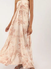 Tropical Print Halter Neck Maxi Dress