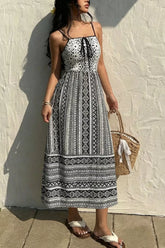 Tie-Front Square Neck Cami Dress
