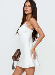 Serabelle Lace Mini Dress White