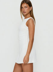 Lukea Sleeveless Mini Dress White