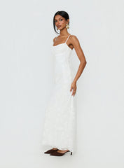 Avienna Maxi Dress White Burnout