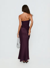 Lulita Strapless Maxi Dress Plum