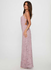 Celena Maxi Dress Light Pink Burnout
