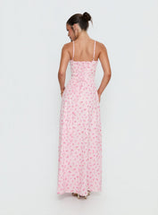 Members Only Maxi Dress Soft Pink Floral
