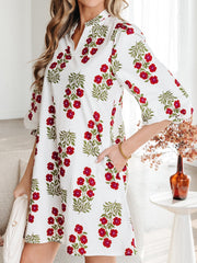 Floral Print Casual Mini Dress