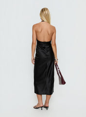Jessamyn Halter Maxi Dress Black