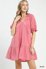 Umgee Cotton Gauze Mini Dress