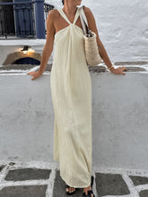 Halter Neck Flowy Maxi Dress