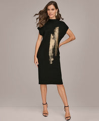 Donna Karan New York Women's Sleeveless High Neck Sweater Dress