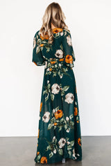 Kia Kimono Maxi Dress | Deep Topaz Floral
