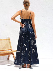 Printed Spaghetti Strap Maxi Dress