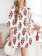 Floral Print Casual Mini Dress