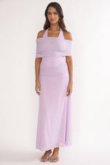 Carielle Off-Shoulder Halter Maxi Dress Lilac