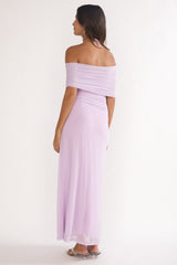 Carielle Off-Shoulder Halter Maxi Dress Lilac