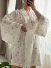 Floral Print Lightweight Lounge Nightgown