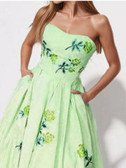 Floral Print Tube Maxi Dress