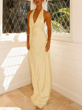 Halter Neck Sleeveless Maxi Dress