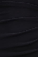 Ruched Off Shoulder Crepe Mini Dress