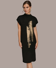 Donna Karan New York Women's Sleeveless High Neck Sweater Dress