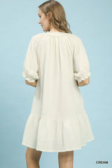 Umgee Cotton Gauze Mini Dress
