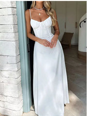 Tie Front Spaghetti Strap Maxi Dress
