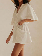 Relaxed Fit Half Sleeve Cover-Up Dress