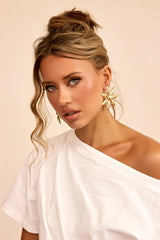 Solar Bloom Earrings - Gold