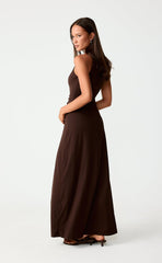 Avril Maxi Dress (Chocolate)