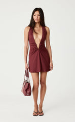 Avril Mini Dress (Wine)